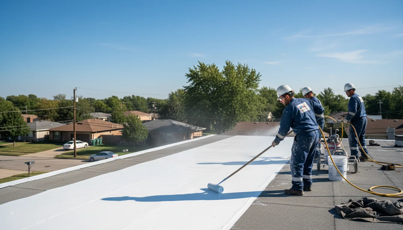 Commercial roof coating in Jamestown, MO near me